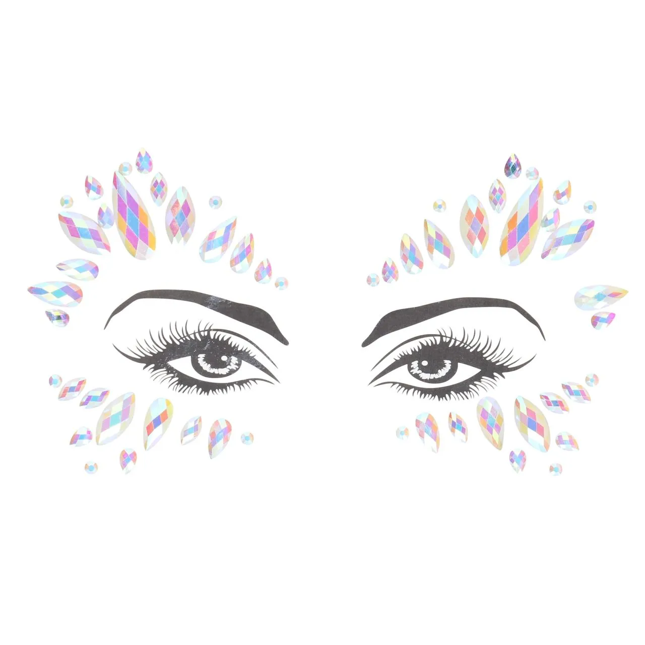 декоративное украшение (камни) на клеевой основе body jewelry stickers - face - glow in the dark - o в Мурманске