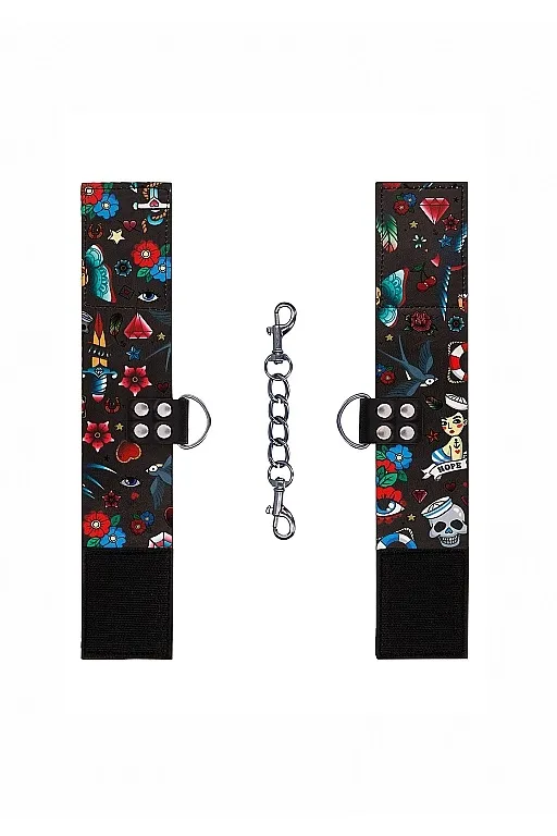 наручники на цепочке printed hand cuffs old school tattoo style в Мурманске
