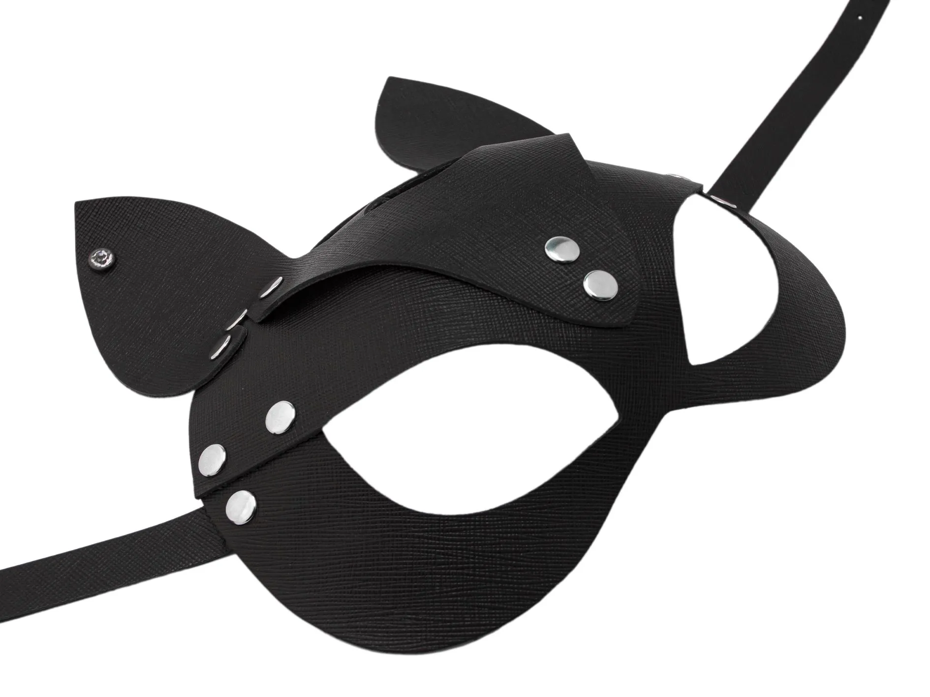 маска кошки с сережкой pinkrabbit , чёрная в Мурманске