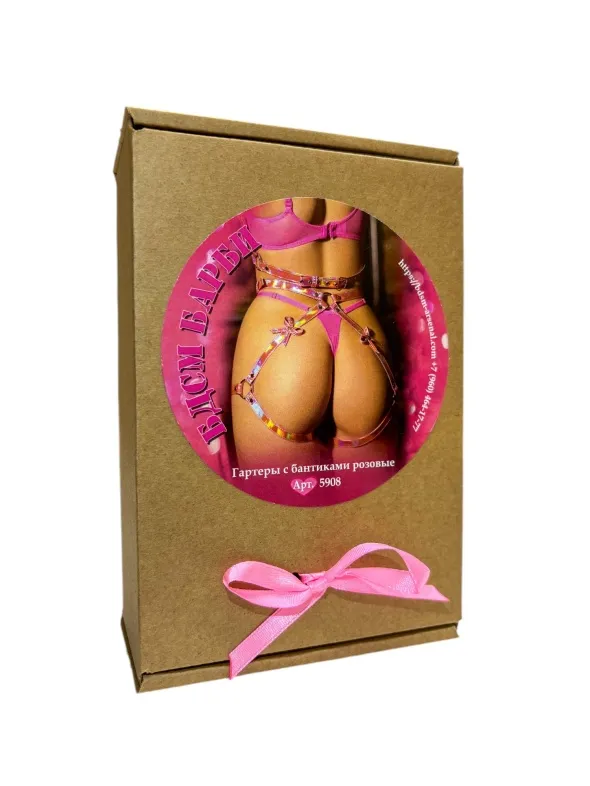 гартеры с бантиками розовые бдсм барби 5908ars в Мурманске