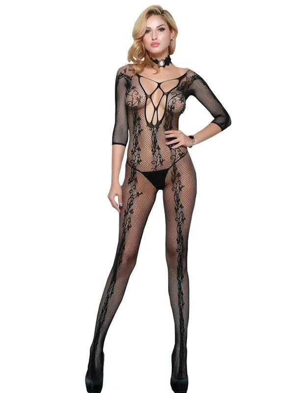 Эротическое комбинезон-сетка, черная в Мурманске