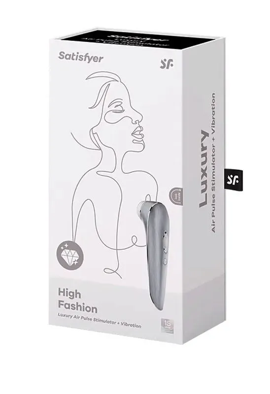 вибро-вакуумно-волновой стимулятор satisfyer high fashion, серебристый в Мурманске