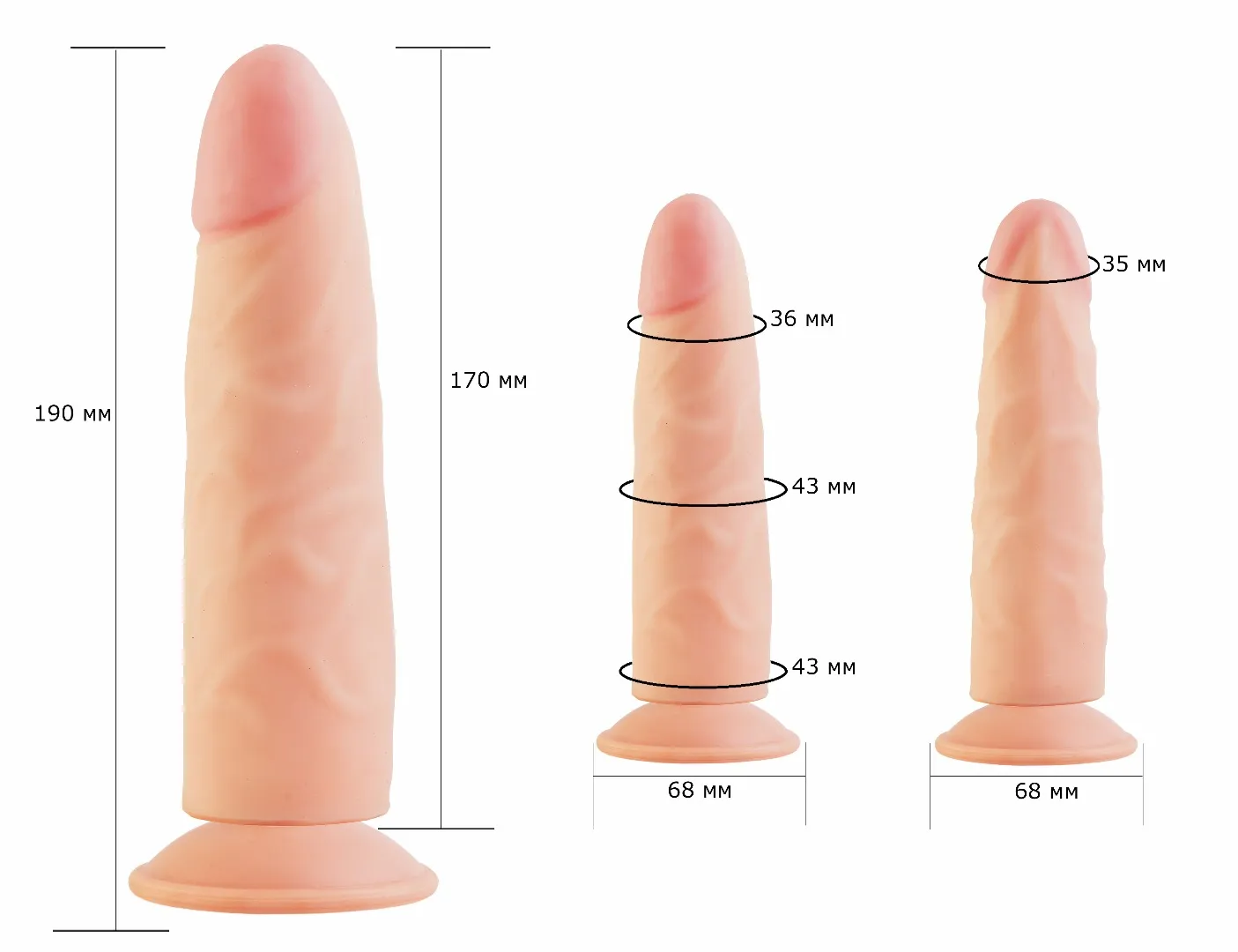 фаллоимитатор на присоске кибер-кожа 810400ru в Мурманске