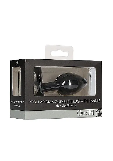 анальная пробка с кристаллом diamond butt plug with handle в Мурманске