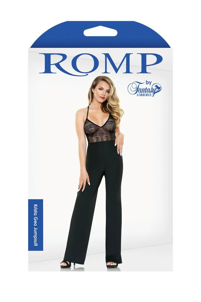 Эротическое комбинезон fantasy lingerie krista geo jumpsuit, черный в Мурманске