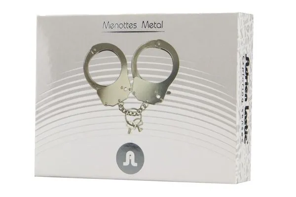 наручники декоративные adrien lastic metallic handcuffs, серебристые в Мурманске