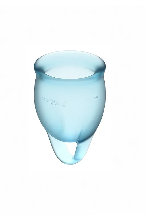 набор менструальных чаш satisfyer feel confident menstrual cup (light blue) в Мурманске