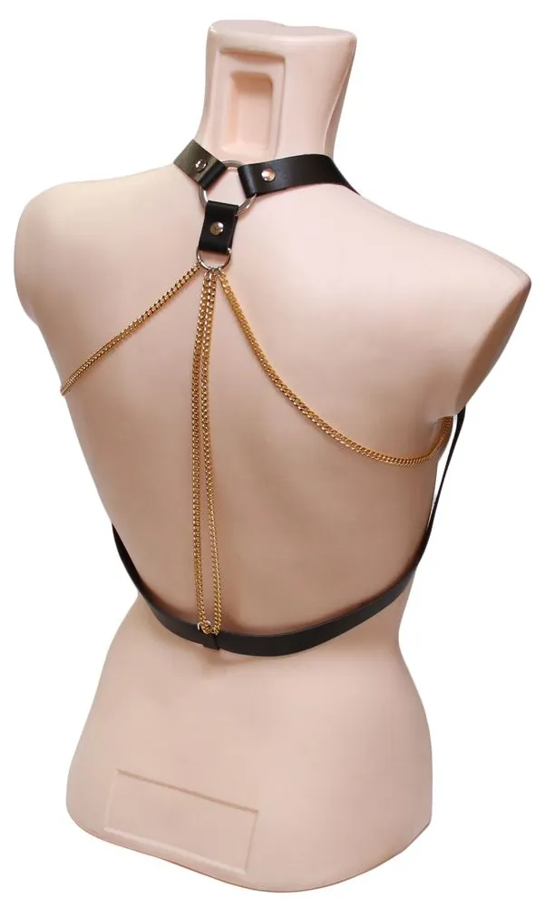 Эротическое бондажный комплект с цепью, черный в Мурманске