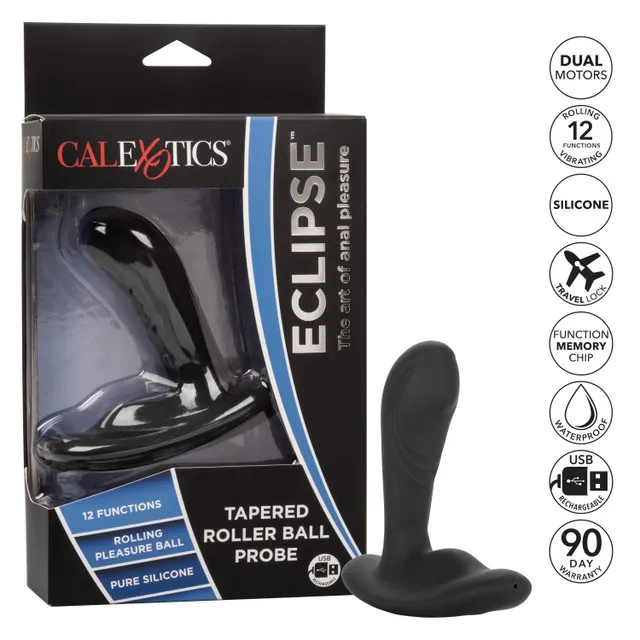 перезарежаемый силиконовый массажер простатыtapered roller ball probe с функцией "вращающийся шарик" в Мурманске