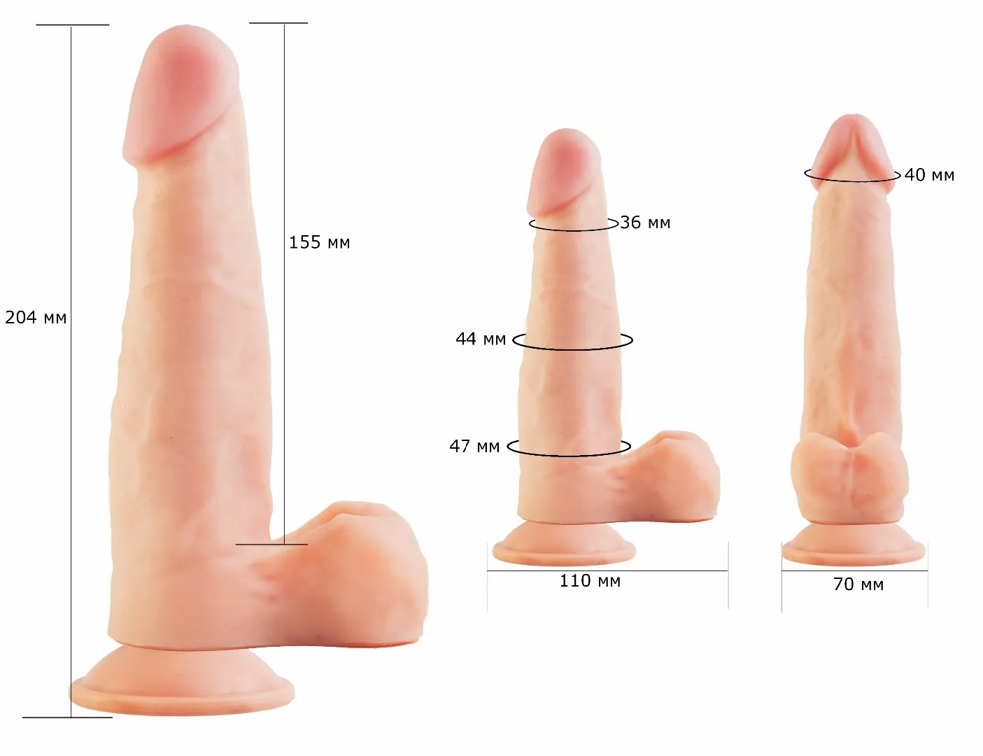 фаллоимитатор на присоске кибер-кожа 811600ru в Мурманске