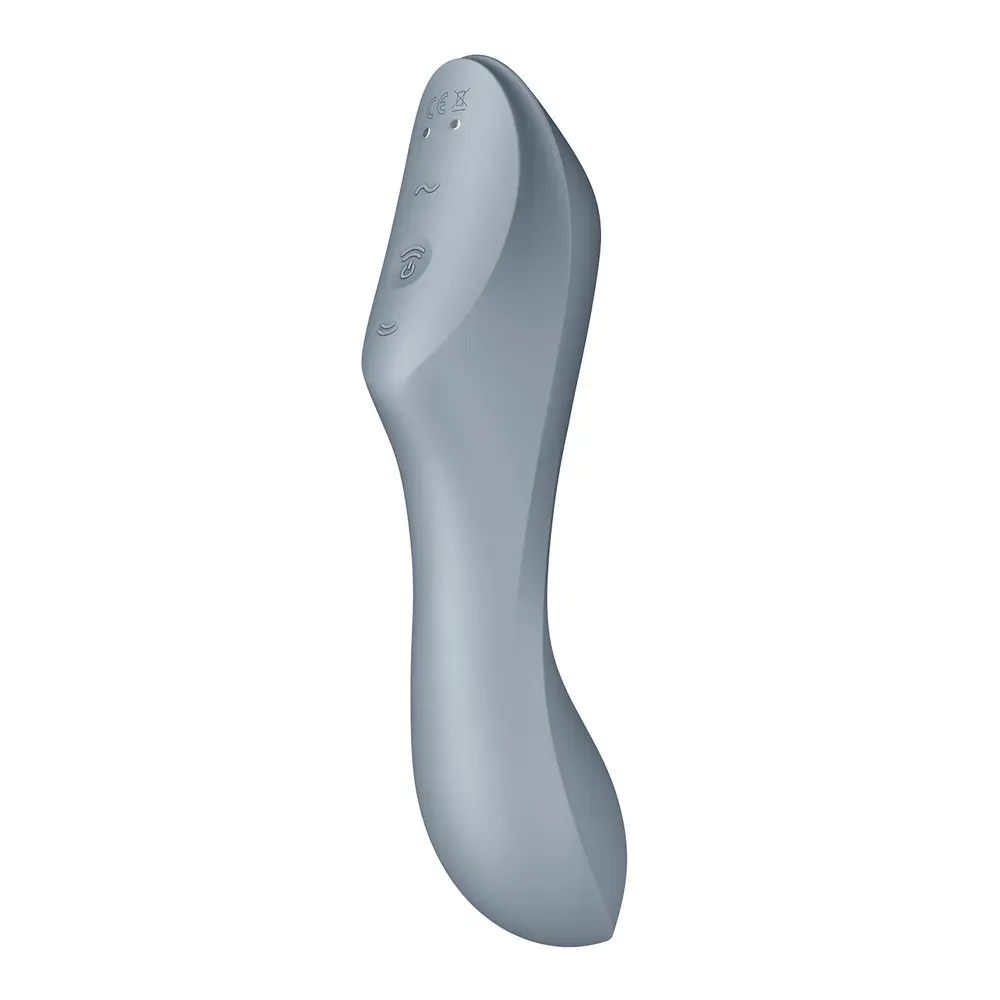 вакуум-волновой бесконтактный стимулятор клитора satisfyer curvy trinity 3, серый в Мурманске