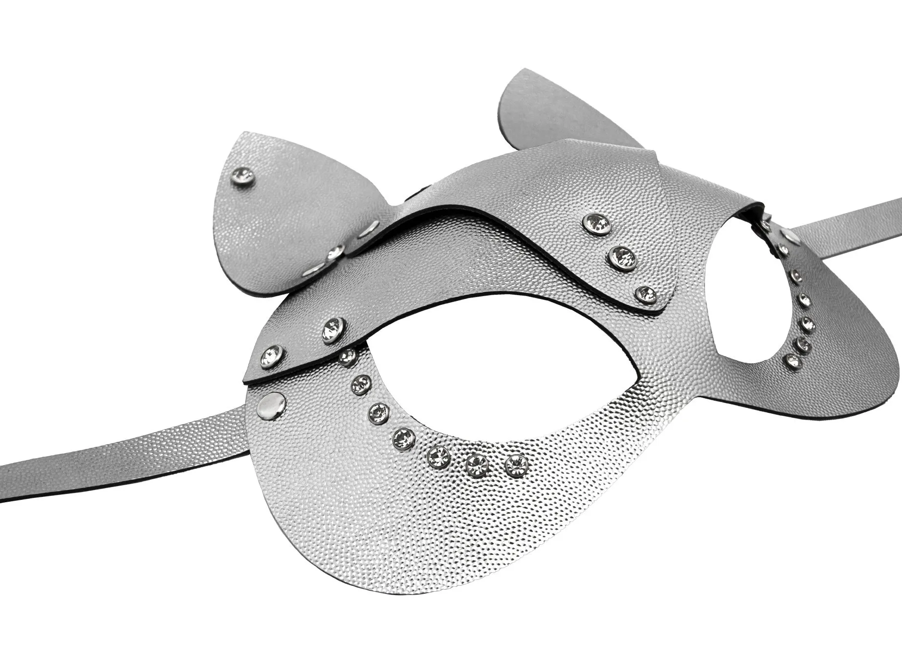 маска кошки со стразами pinkrabbit, серебро в Мурманске