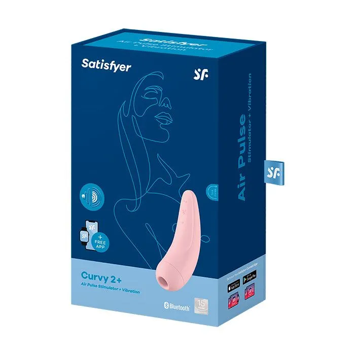 вакуум-волновой бесконтактный стимулятор клитора satisfyer curvy 2+, светло-розовый в Мурманске