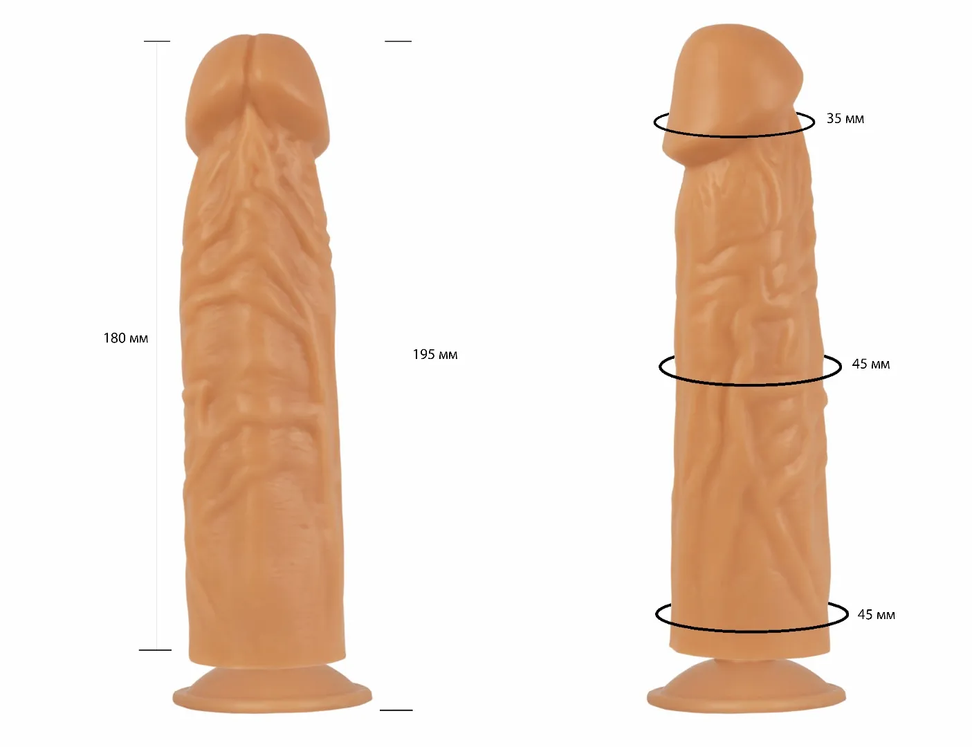 фаллоимитатор-реалистик на присоске в ламинате 107400ru в Мурманске