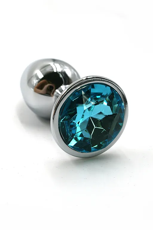 анальная пробка "medium"из аллюминия light blue в Мурманске