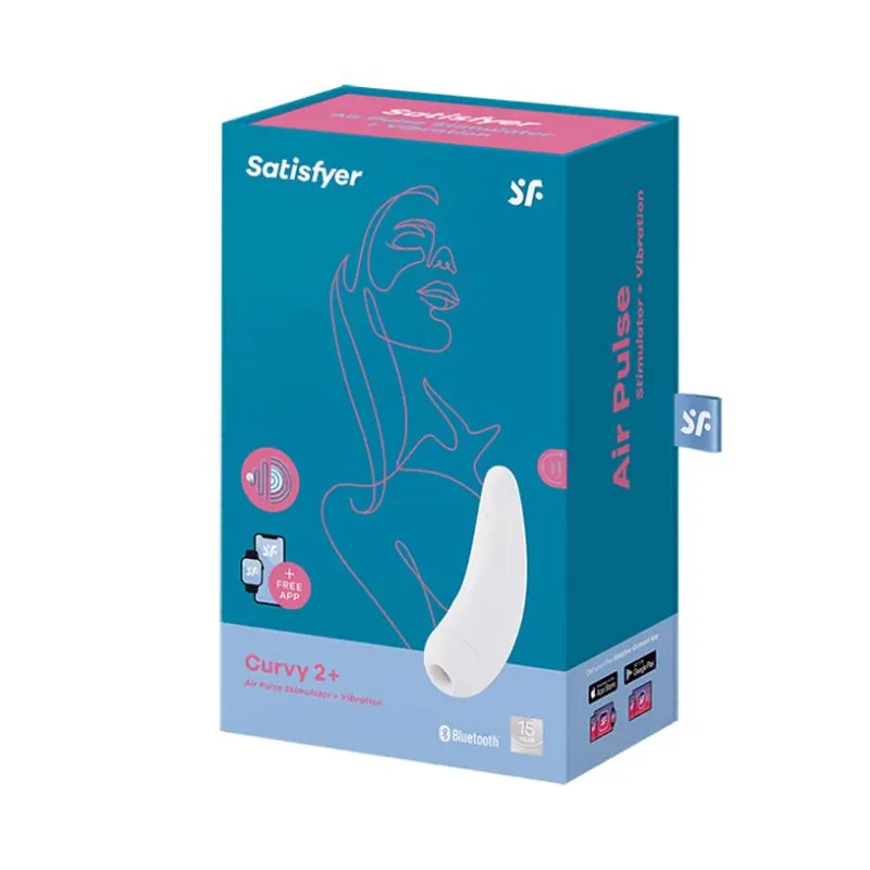 вакуум-волновой бесконтактный стимулятор клитора satisfyer curvy 2+, белый в Мурманске