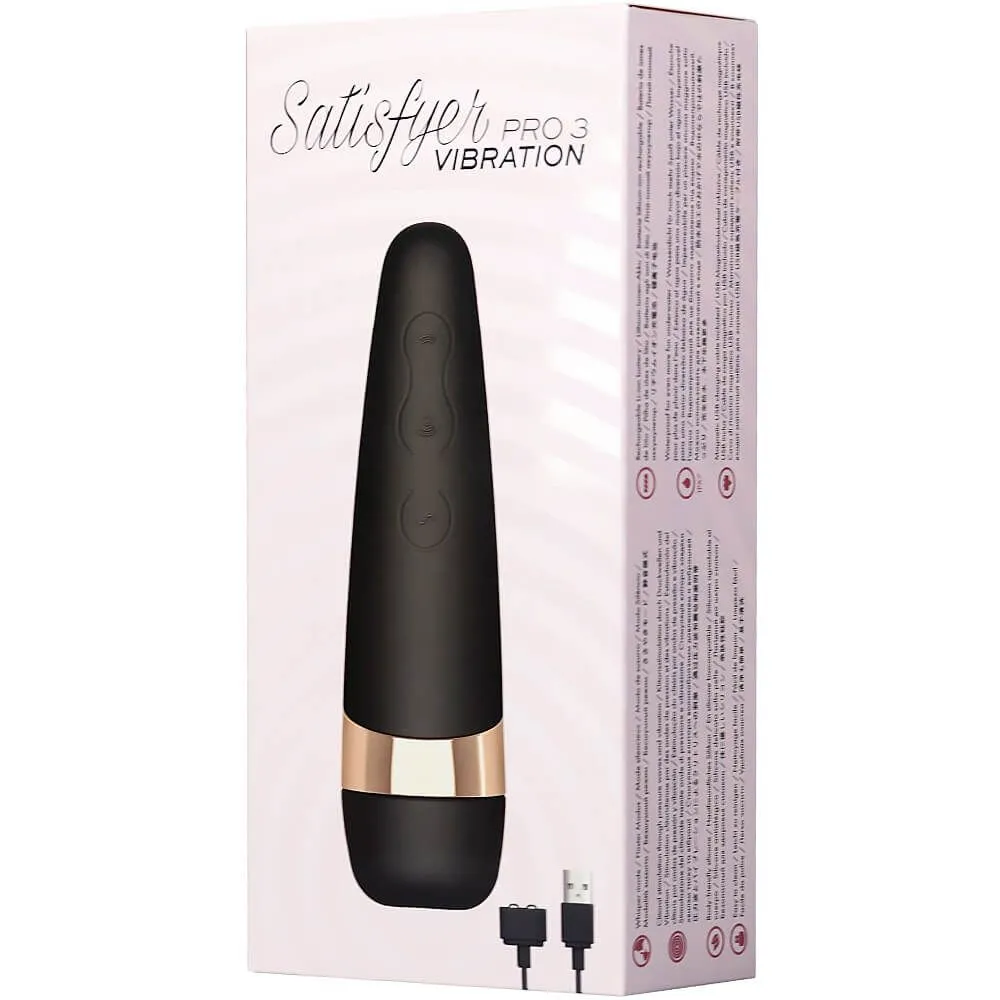 универсальный вибро-вакуумно-волновой массажер pro 3 vibration от satisfyer, чёрный в Мурманске