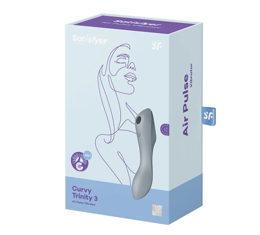 вакуумный массажер satisfyer curvy trinity 3 bluegrey 036533sa в Мурманске