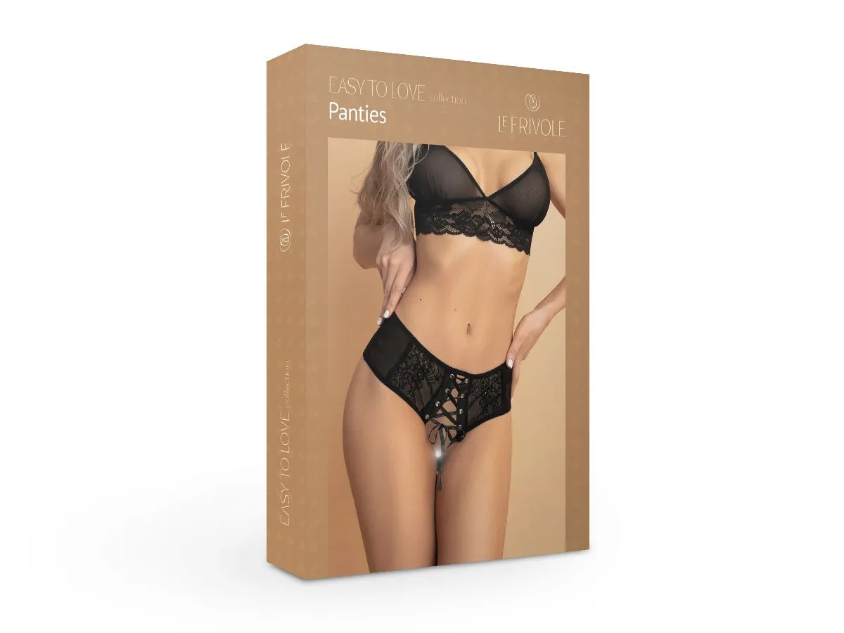 Эротическое искушающие шортики с доступом и декоративной шнуровкой спереди easy to love в Мурманске