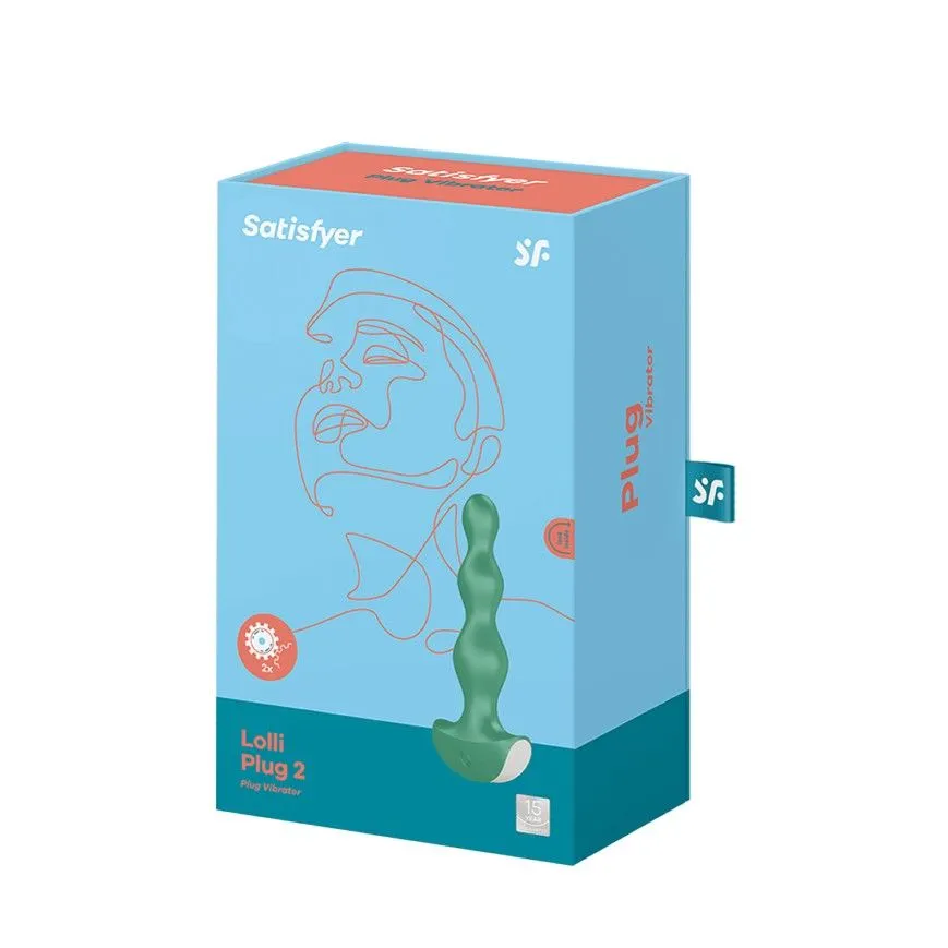 пробка анальная с вибрацией satisfyer lolli plug 2, зелёная в Мурманске