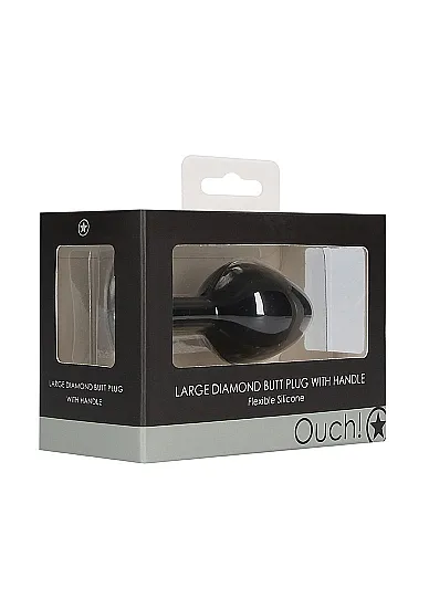 анальная пробка для ношения с кристаллом diamond butt plug with handle в Мурманске