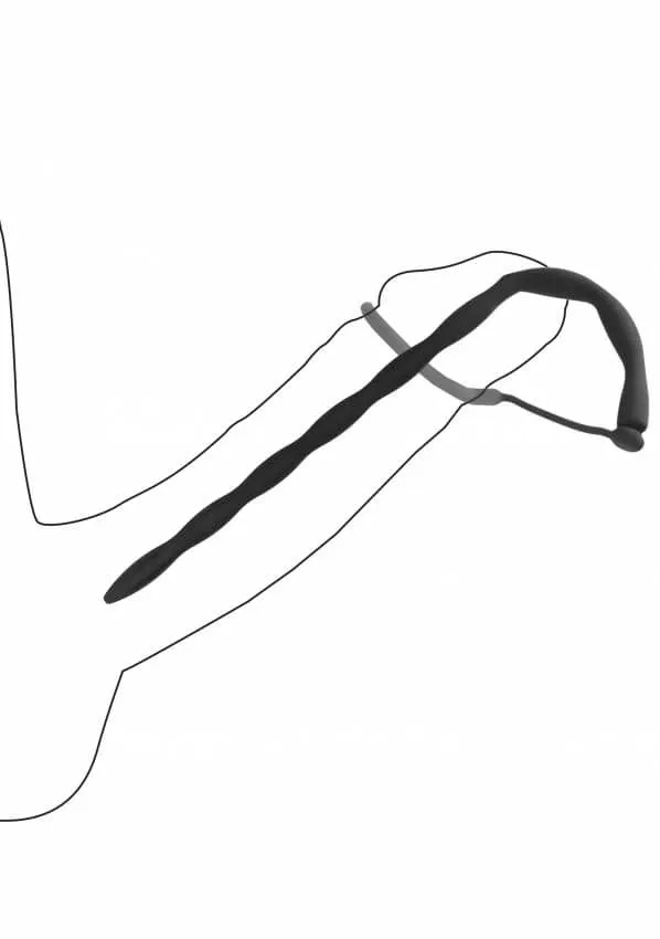 уретральный катетер с эрекционным кольцом urethral sounding, черный в Мурманске