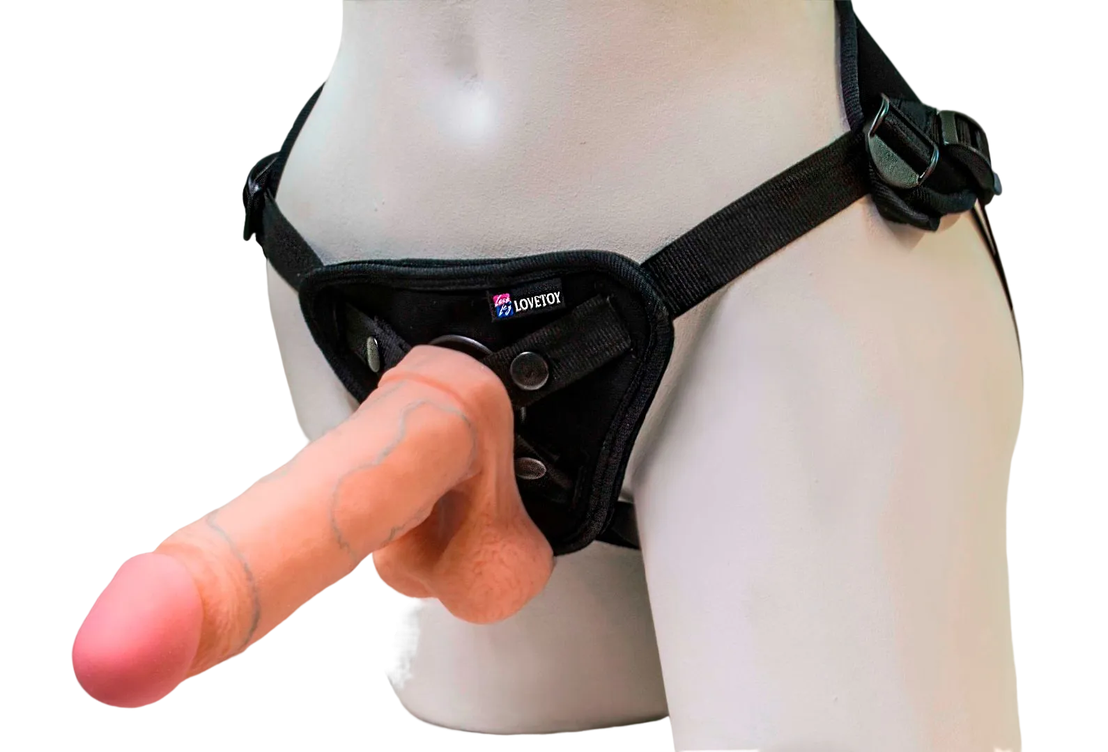 комплект lovetoy uni strap 8 black belt champion, 2 насадки в Мурманске