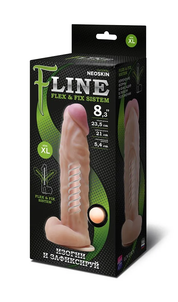 фаллоимитатор неоскин на присоске flex & fix sistem в Мурманске