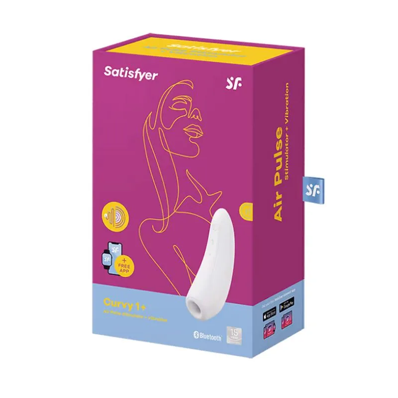 вакуум-волновой бесконтактный cтимулятор satisfyer curvy 1+, белый в Мурманске
