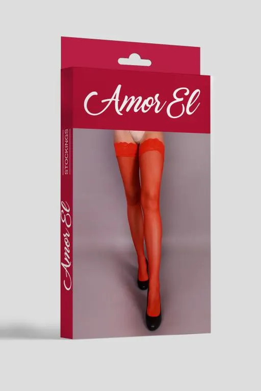 Эротическое чулки в мелкую сетку rosa roja s/l красные в Мурманске