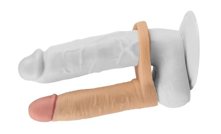 насадка lovetoy the ultra soft double 5.8, телесная в Мурманске