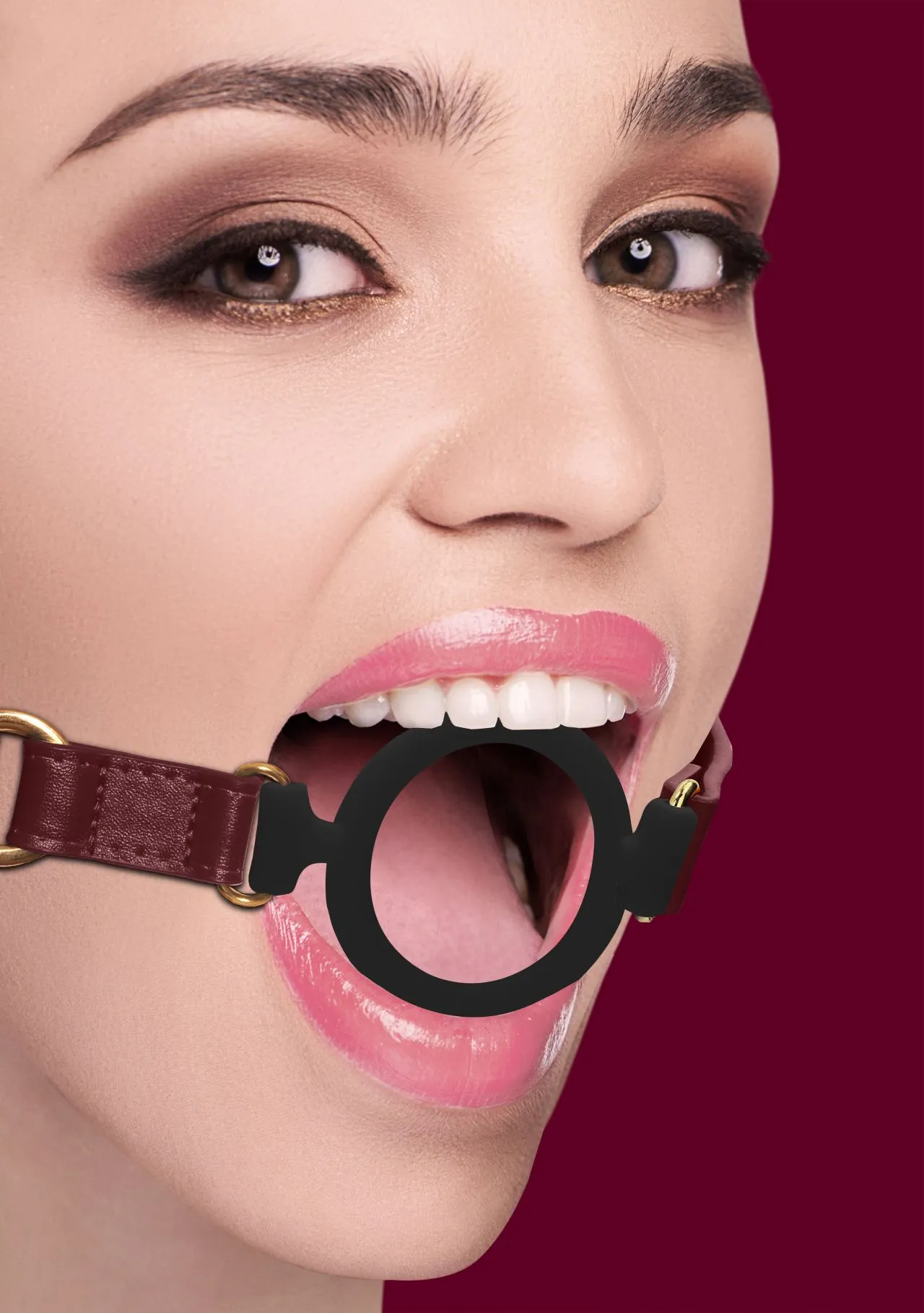 кляп с креплением ouch ouch! - silicone ring gag - burgundy в Мурманске