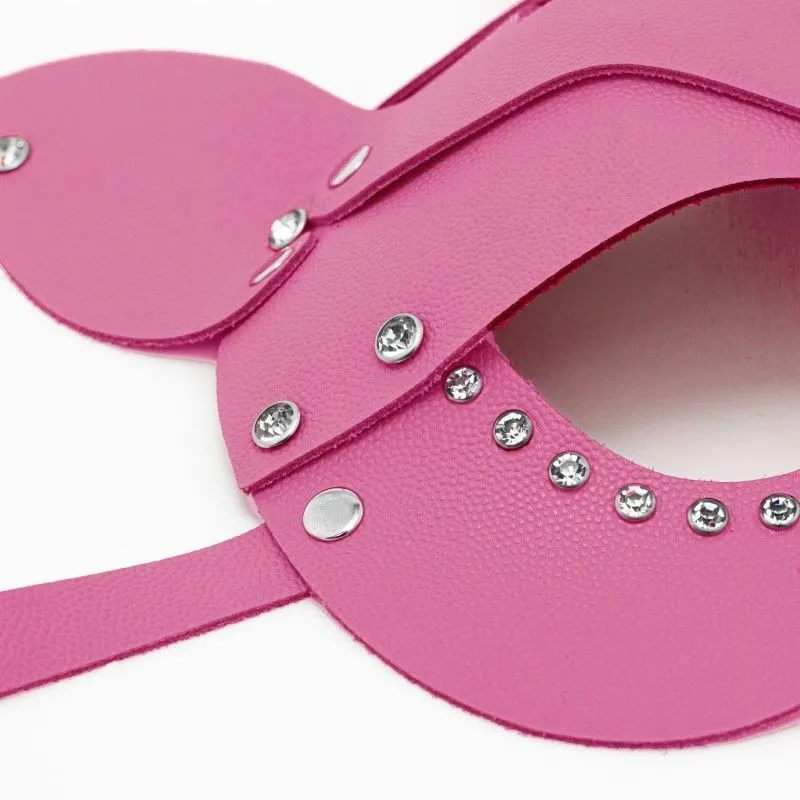 маска кошки со стразами pinkrabbit, розовая в Мурманске