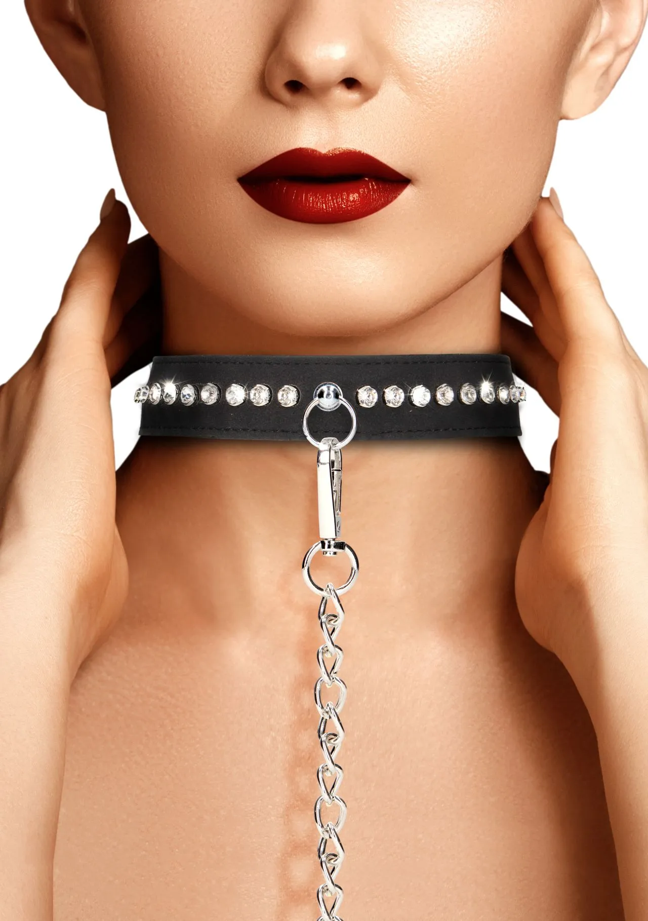 ошейник diamond studded collar with leash в Мурманске