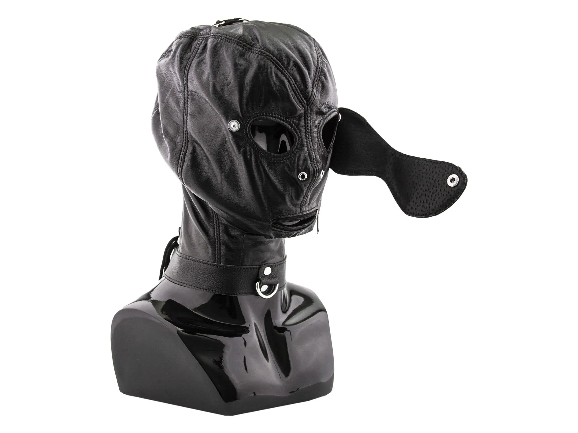 Шлем PinkRabbit с ошейником и шорами, черный