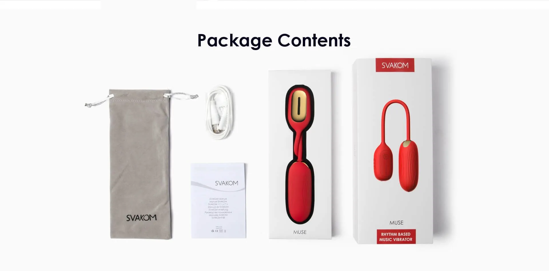 универсальный массажер svakom muse, красный в Мурманске