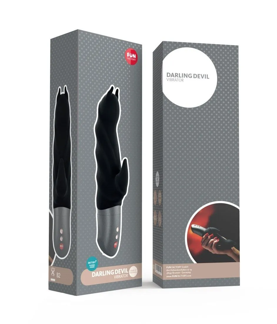 вибратор fun factory darling devil battery plus, черный в Мурманске