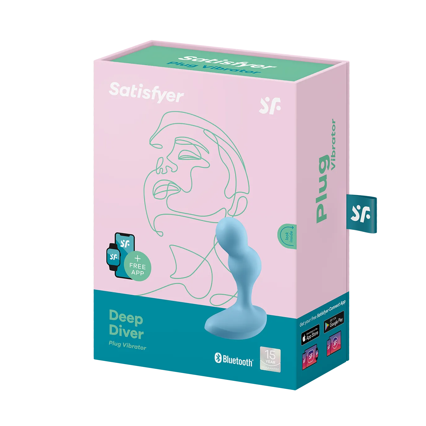 анальная пробка с вибрацией deep diver connect (light blue) 006802sa в Мурманске