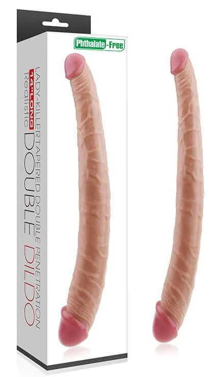 фаллоимитатор двойной lovetoy lady-killer double dildo, телесный в Мурманске