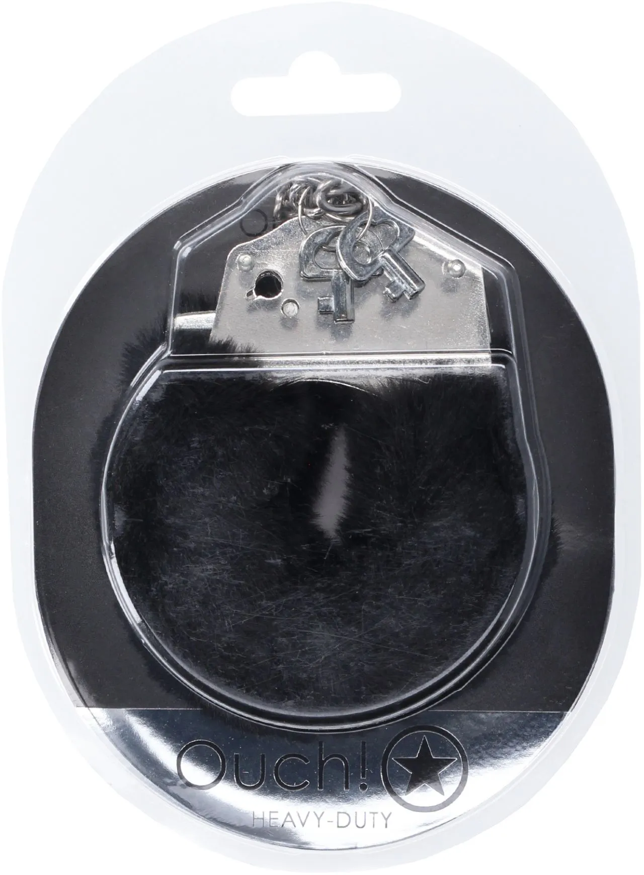 наручники для эротических игр heavy-duty fluffy handcuffs - black в Мурманске