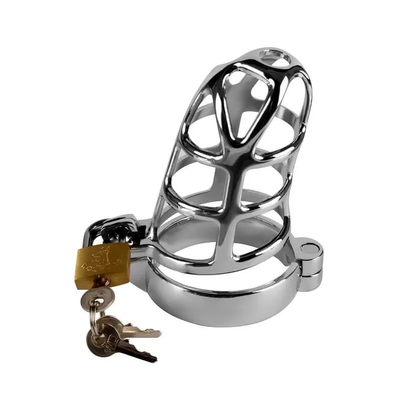 Пояс верности Lovetoy Metal Chastity Cage, серебристый