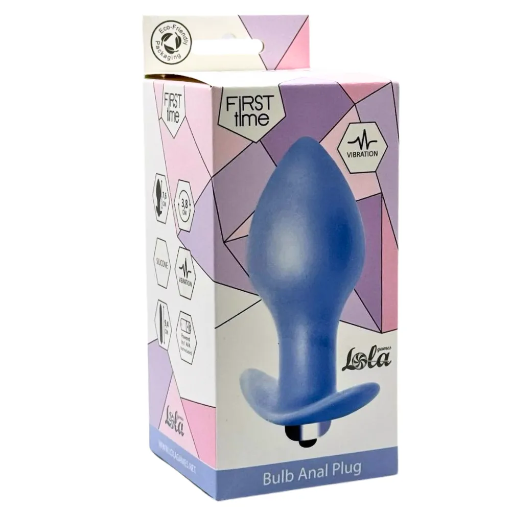 анальная пробка с вибрацией bulb anal plug blue (батарейки ааа) 5006-02lola в Мурманске