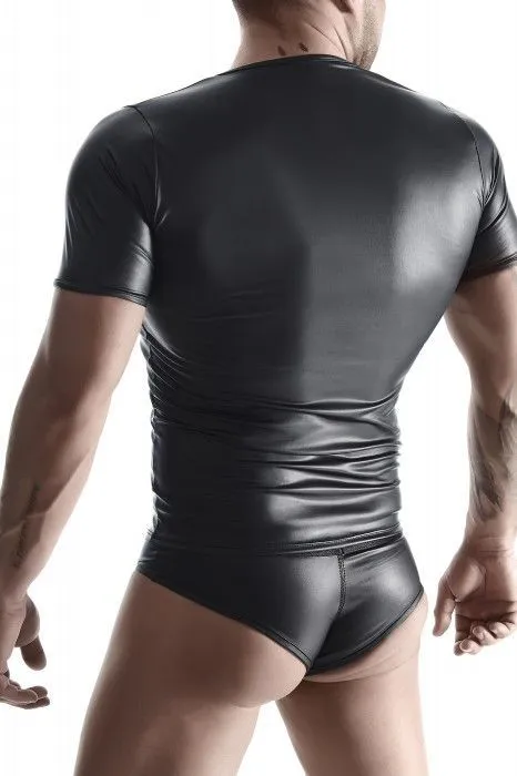 Эротическое мужская футболка с потайным доступом к груди regnes, черная в Мурманске