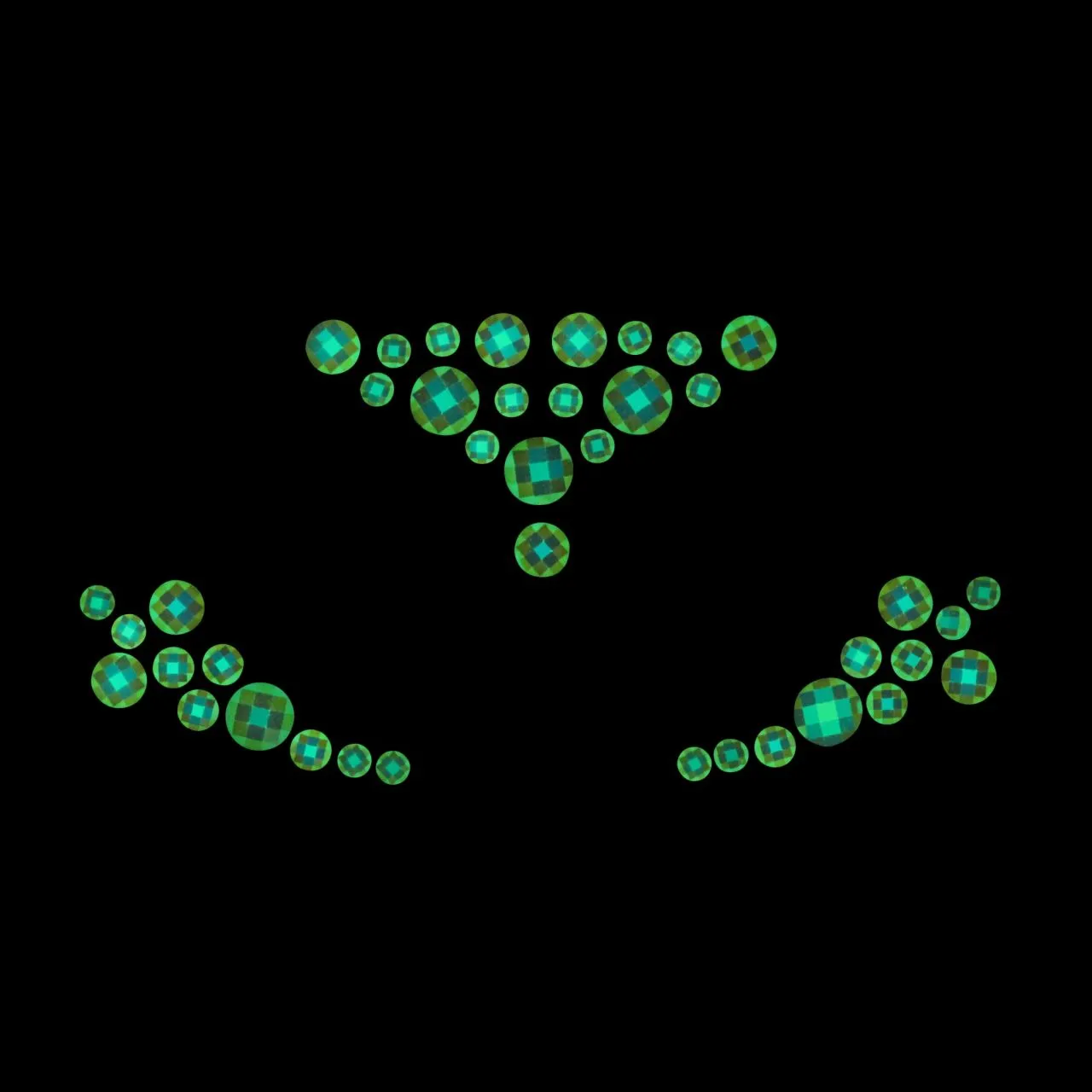 декоративное украшение (камни) на клеевой основе body jewelry stickers - face - glow in the dark - o в Мурманске