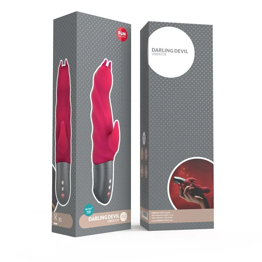 вибратор fun factory darling devil battery plus, малиновый в Мурманске
