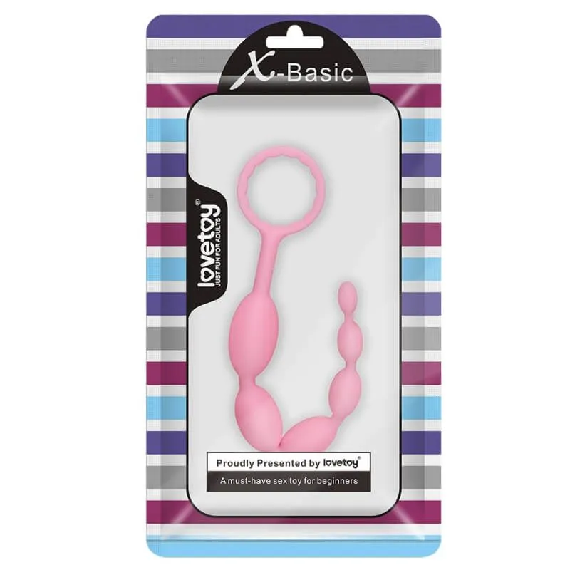 анальная елочка lovetoy x-basic 10, розовая в Мурманске