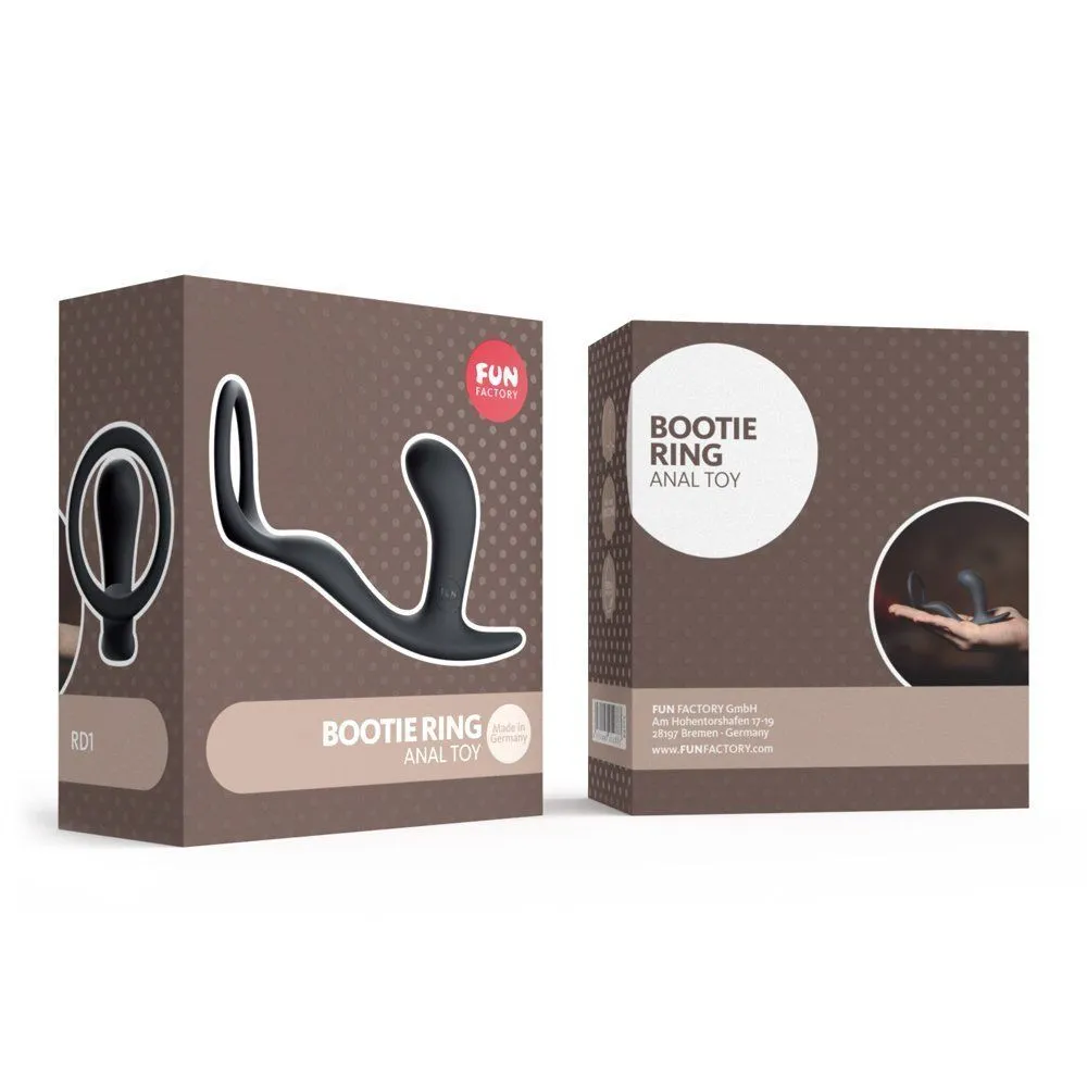 кольцо эрекционное с пробкой fun factory bootie ring, чёрное в Мурманске