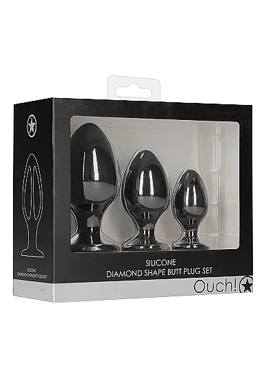 набор анальных пробок diamond shape butt plug set в Мурманске