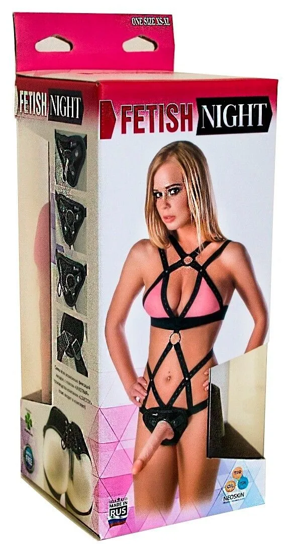 костюм бдсм lovetoy унистрап со шнуровкой, 2 насадки в Мурманске