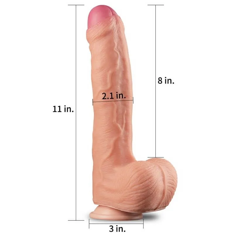 фаллоимитатор lovetoy 12 inch dual layered nature cock king sized, телесный в Мурманске